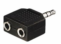 Adapter Audio 3,5mm Stereo Stecker zu 2x 3,5mm Stereo Buchse